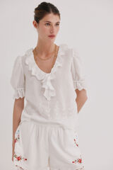 Hoss Intropia Carina. Blusa volante Marfil