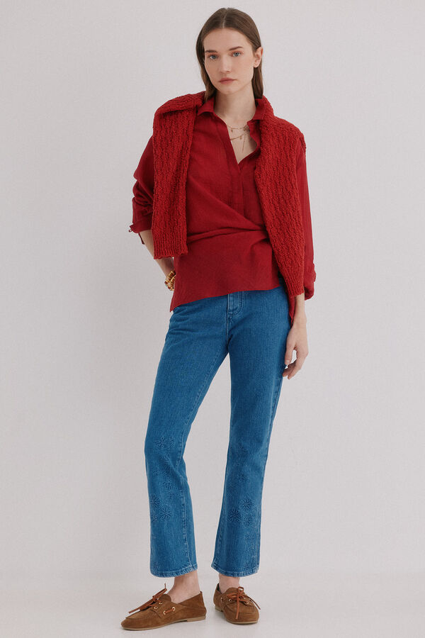 Hoss Intropia Bruna. Jeans bordados Azul