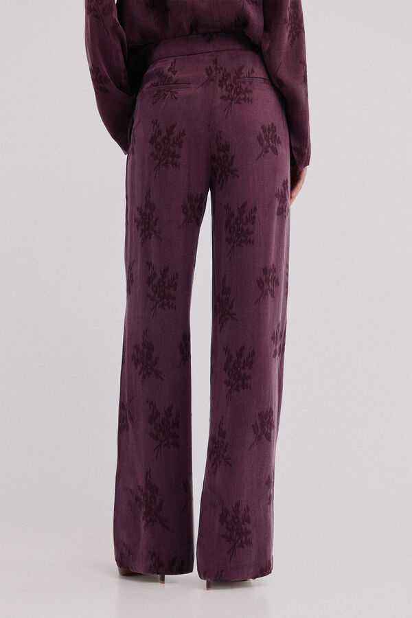 Hoss Intropia Piera. Pantal&oacute;n jacquard Vino