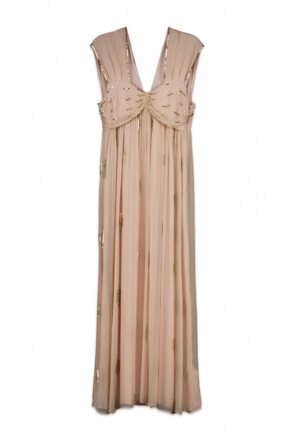Hoss Intropia Aurora. Vestido bordado Rosa