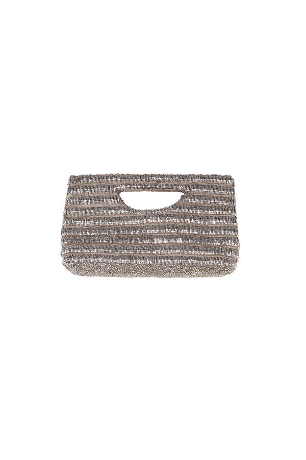 Hoss Intropia Nina. Bolsa de mano de abalorios Gris