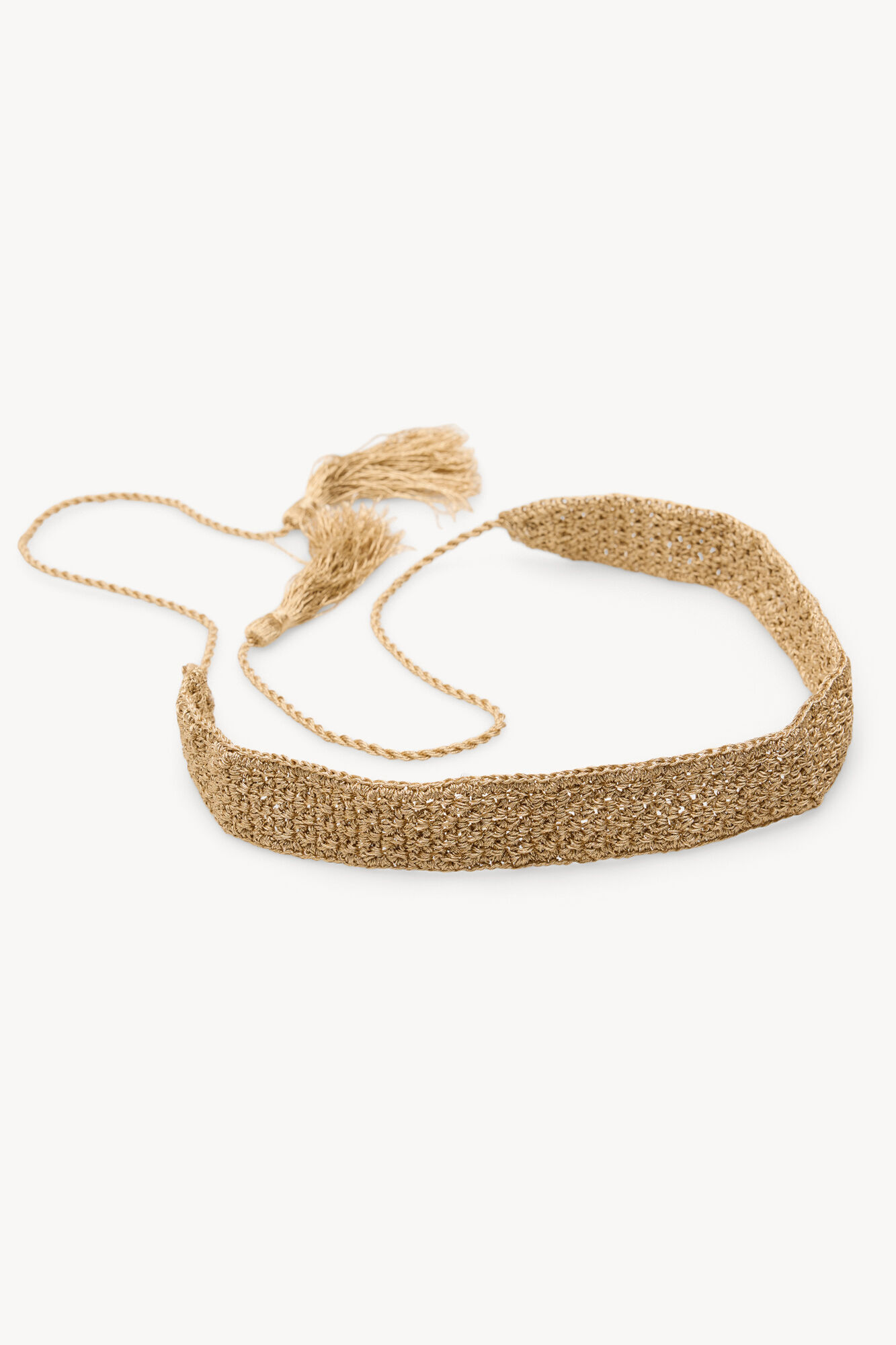 Hoss Intropia Lucrecia. Cintur&oacute;n de crochet metalizado