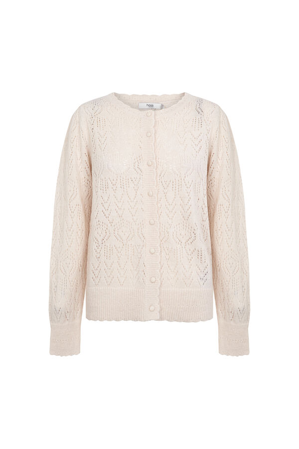 Hoss Intropia Inma. C&aacute;rdigan calado Beige