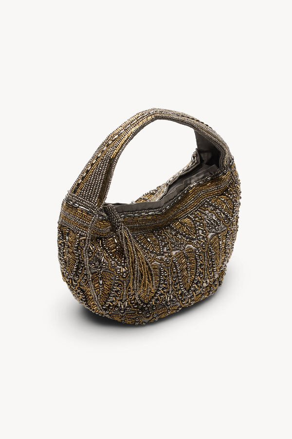 Hoss Intropia Nadia. Bolsa de abalorios Gris