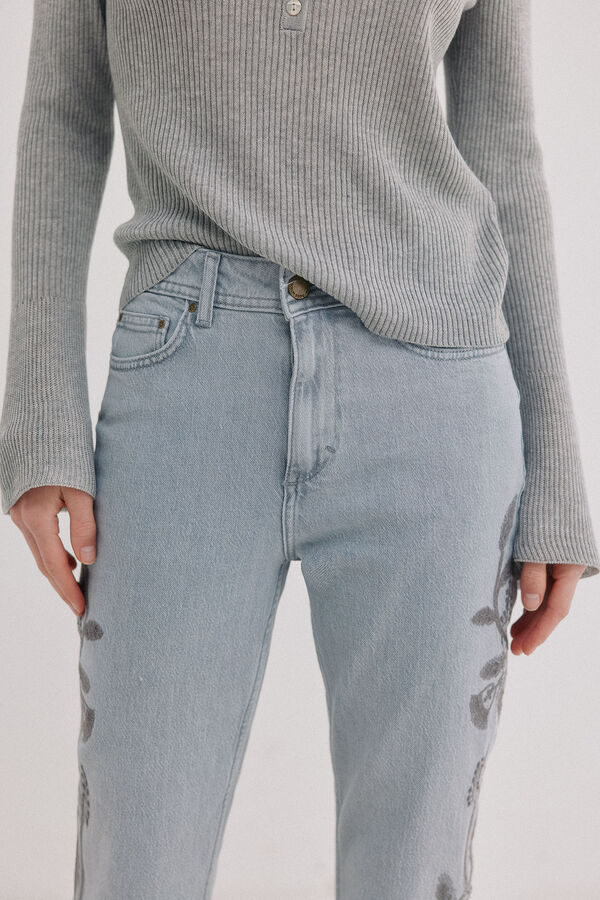 Hoss Intropia Bonnie. Jeans bootcut Gris