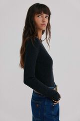 Hoss Intropia Nidia. Top con detalle de ondas Gris