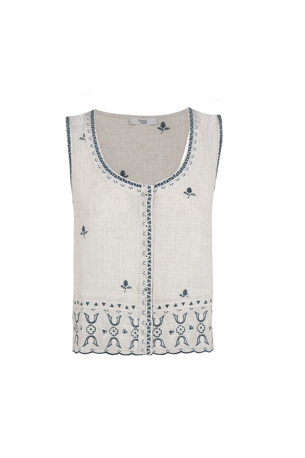 Hoss Intropia Carmela. Top bordado Marfil