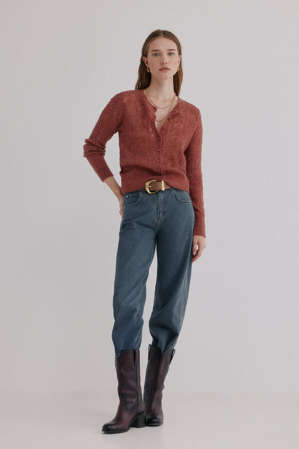 Hoss Intropia In&eacute;s. C&aacute;rdigan calado Rosa