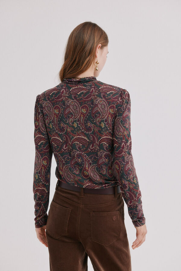 Hoss Intropia Marlene.Top estampado Estampado granate