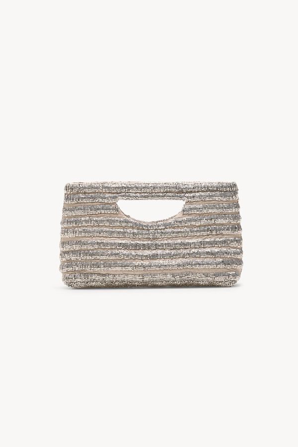 Hoss Intropia Nina. Bolsa de mano de abalorios Gris