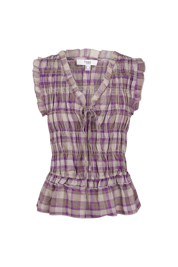 Hoss Intropia Galilea. Top cuadros Lila