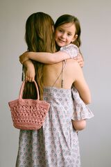 Hoss Intropia Nunile. Mini bolsa de fibras naturales Rosa