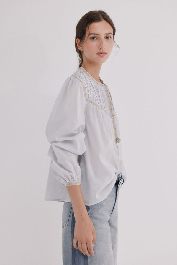 Hoss Intropia Catia. Blusa con jaretas Azul