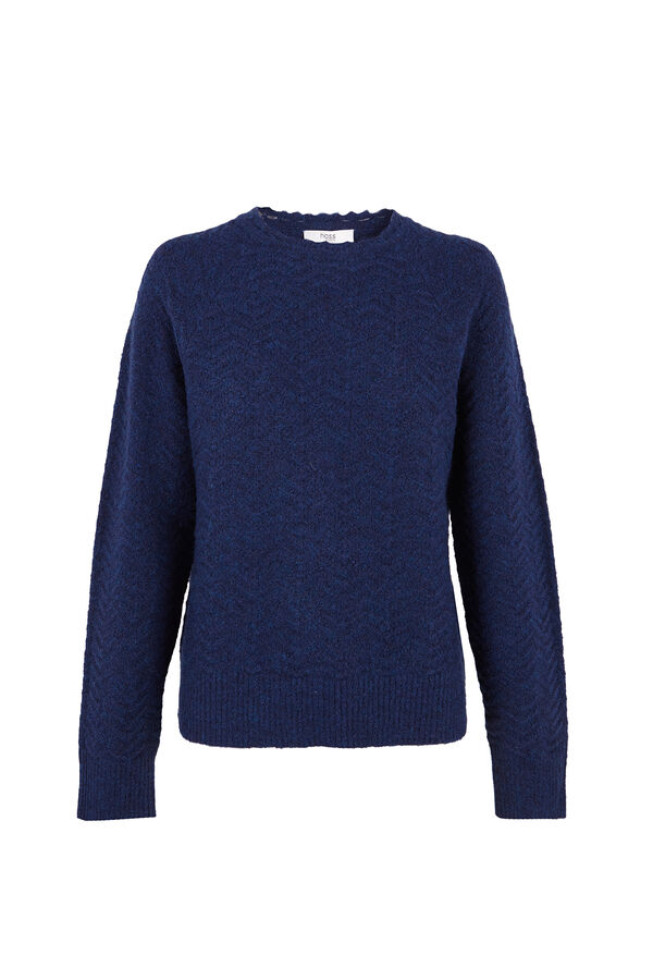 Hoss Intropia Ivonne. Su&eacute;ter con textura Azul marino