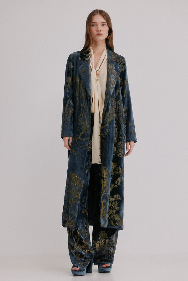 Hoss Intropia Elodie. Chamarra jacquard Azul marino