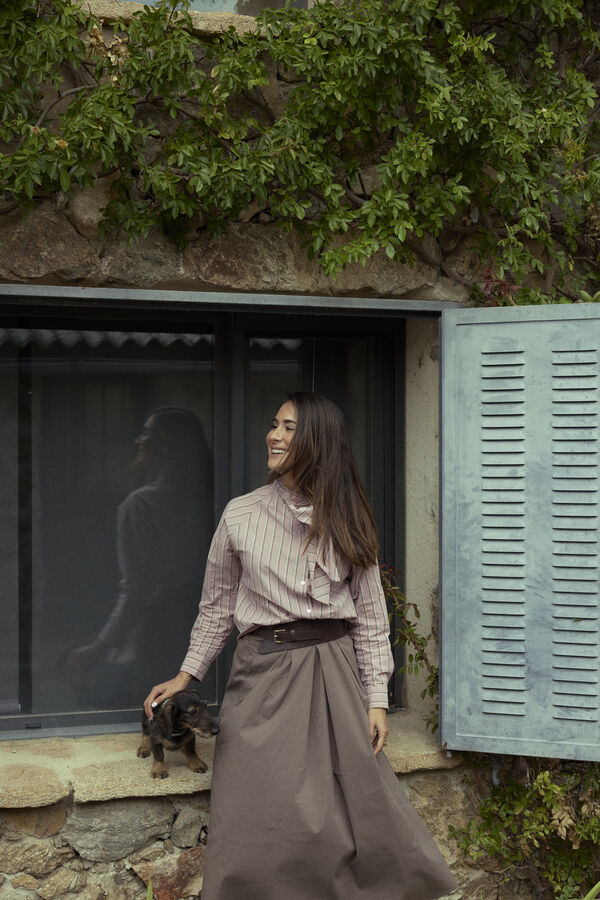 Hoss Intropia Cecile. Camisa pa&ntilde;uelo Rosa