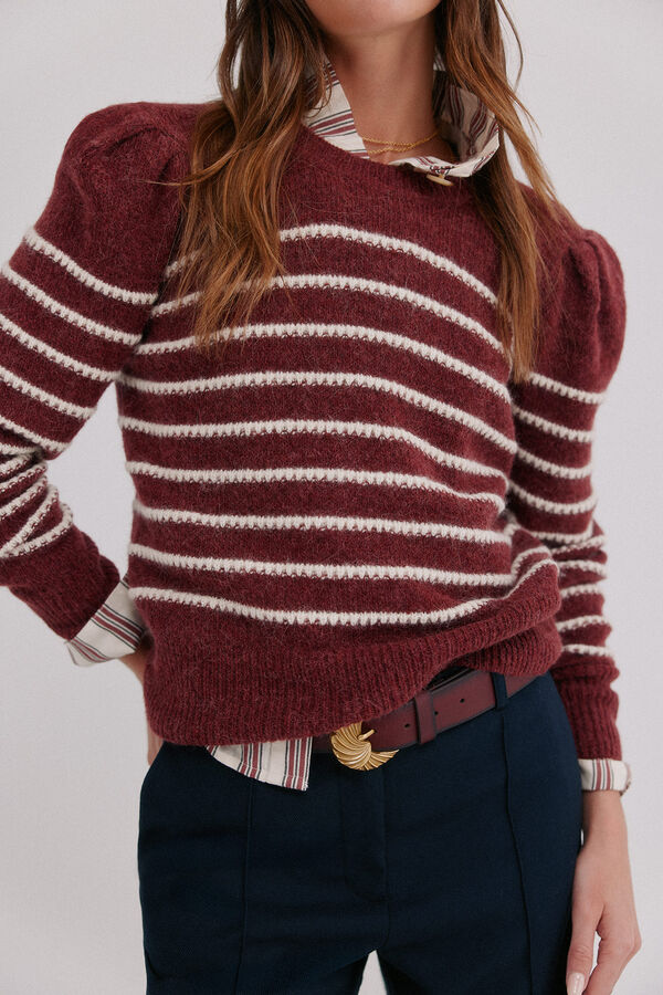 Hoss Intropia Ninnette. Su&eacute;ter a rayas Granate