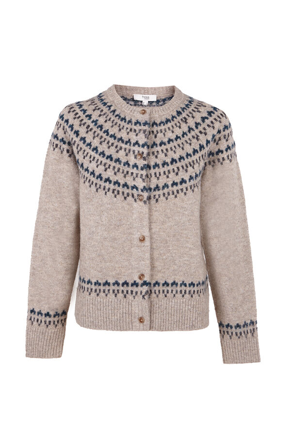 Hoss Intropia Nilda. Chamarra de punto Estampado granate