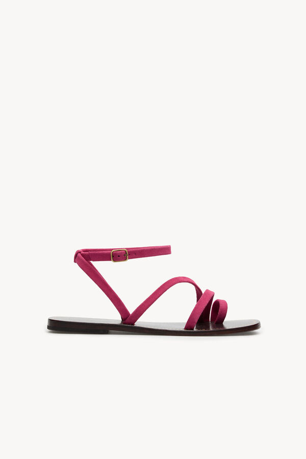 Hoss Intropia Maitane. Sandalias de serraje Rosa