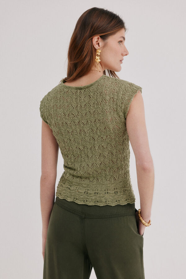 Hoss Intropia Isa. Top punto calado Kaki