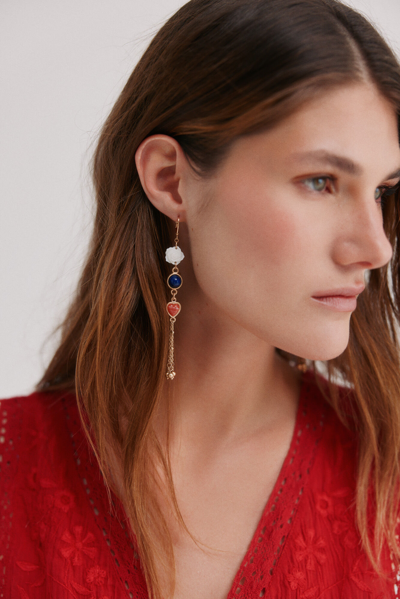 Hoss Intropia Aretes coraz&oacute;n liso