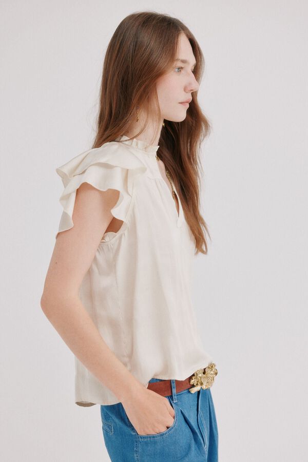 Hoss Intropia Cleo. Blusa fluida Beige