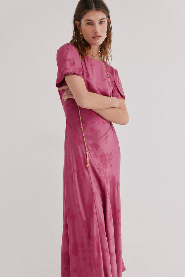 Hoss Intropia Aina. Vestido jacquard Rosa