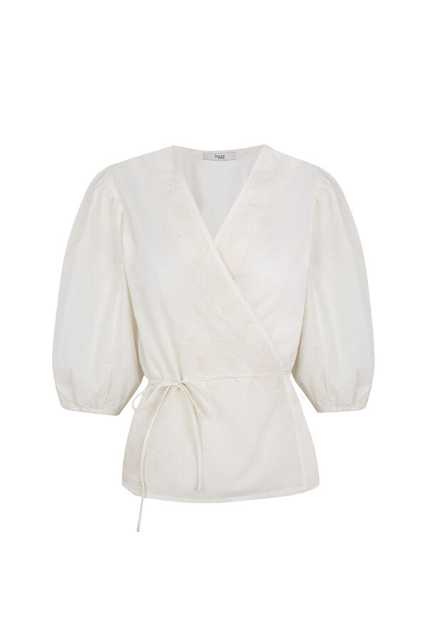 Hoss Intropia Cintia. Blusa cruzada Marfil