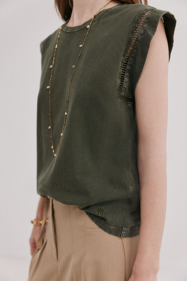 Hoss Intropia Mafi. Camiseta escote redondo Kaki