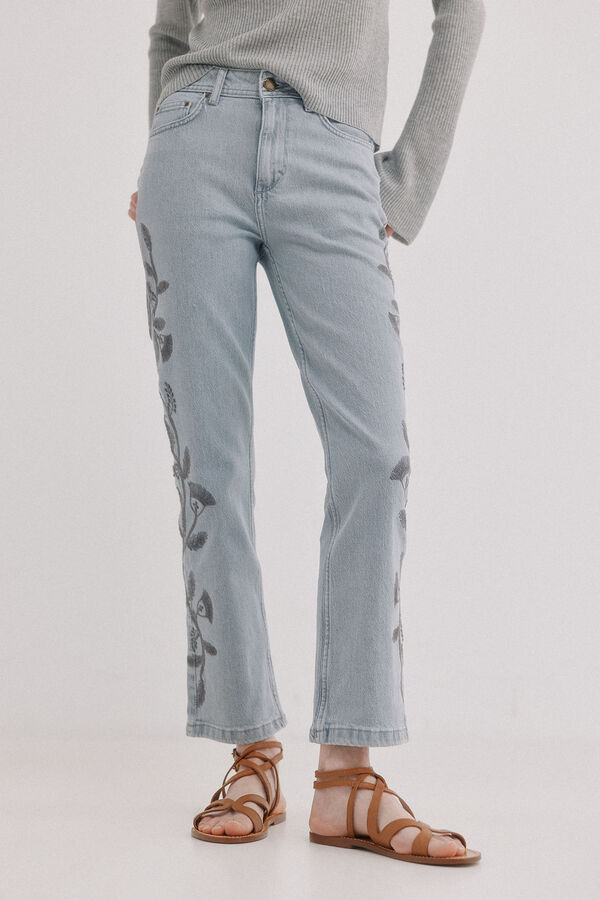 Hoss Intropia Bonnie. Jeans bootcut Gris