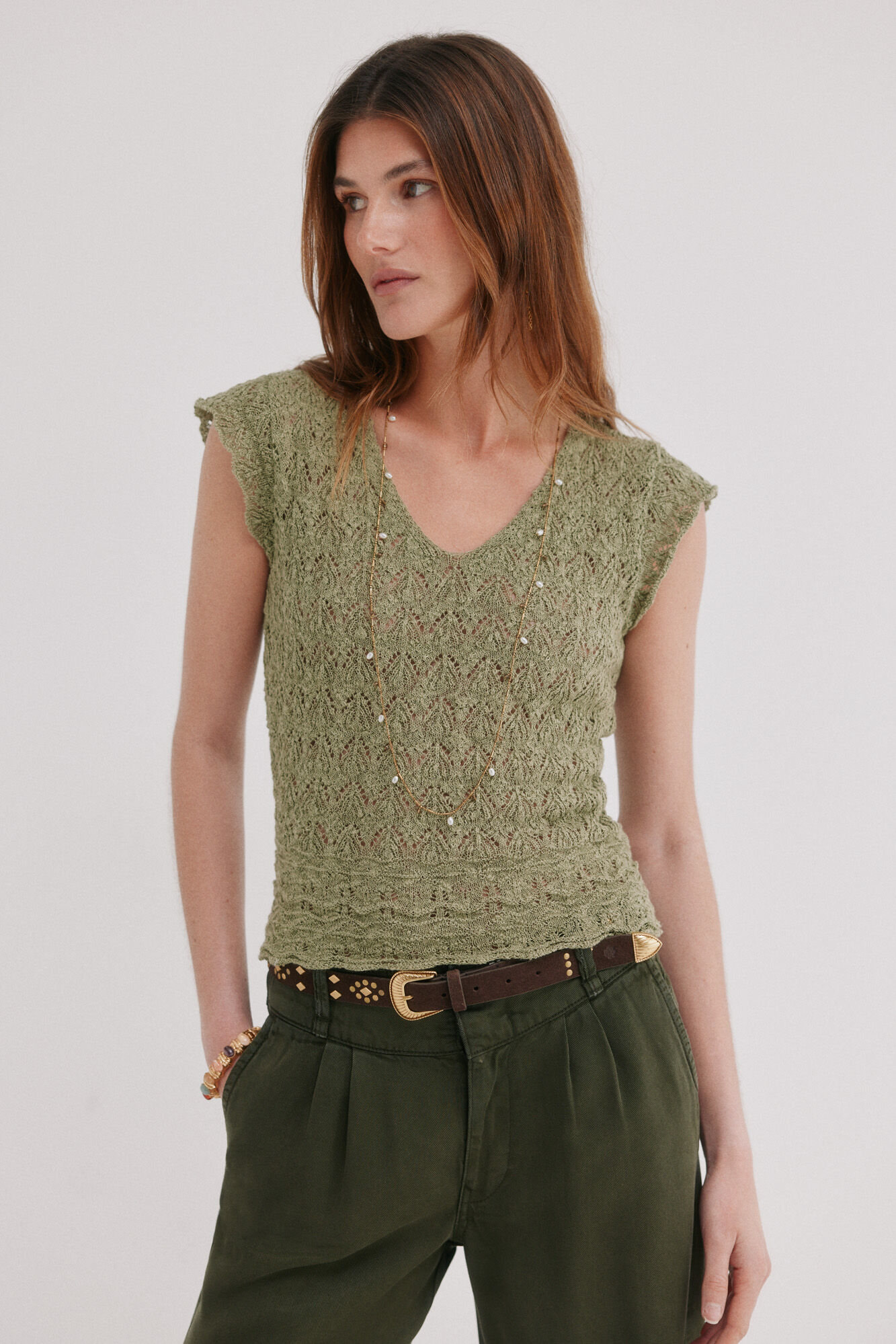 Hoss Intropia Isa. Top punto calado