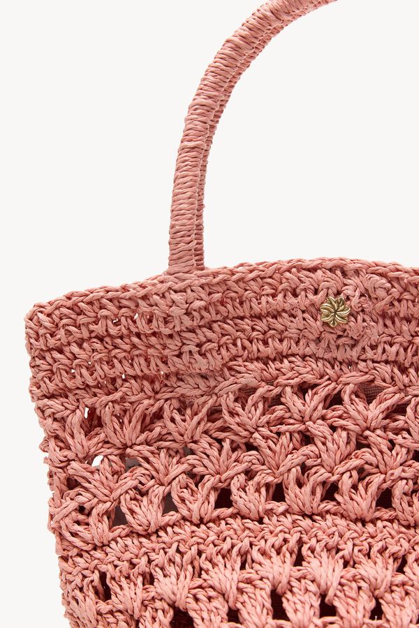 Hoss Intropia Nunile. Mini bolsa de fibras naturales Rosa