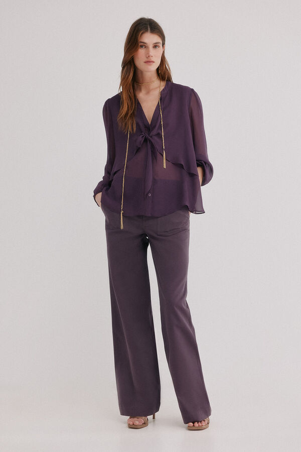 Hoss Intropia Gala. Blusa con lazo Morado