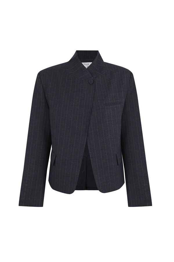Hoss Intropia Edda. Blazer cropped Azul marino