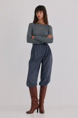 Hoss Intropia Mercedes. Top drapeado Gris