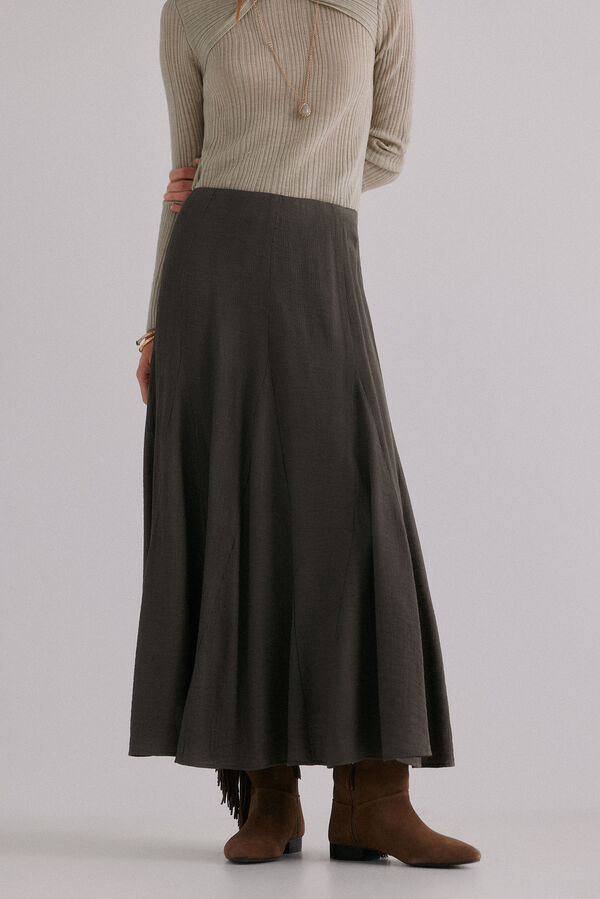 Hoss Intropia Rosario. Falda midi Kaki