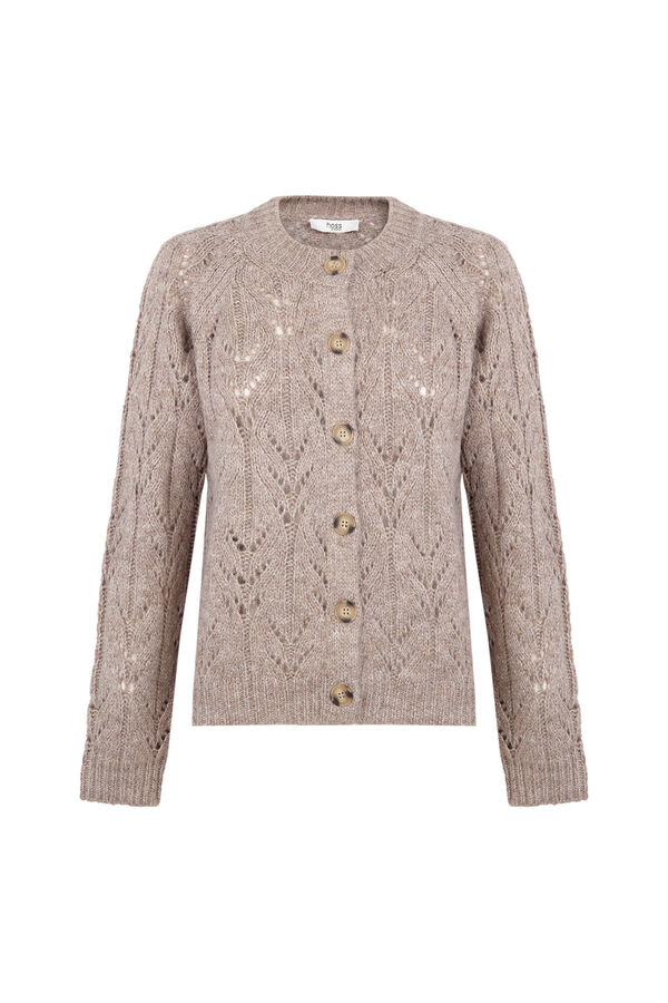 Hoss Intropia Ivette. C&aacute;rdigan calado Marron