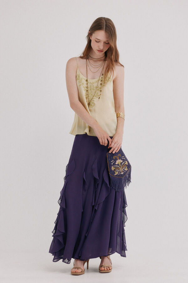 Hoss Intropia Roseline. Falda fluida Estampado morado