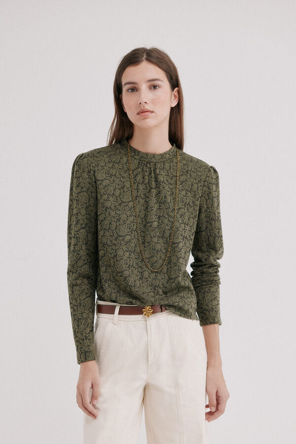 Hoss Intropia Mirel. Playera textura Kaki