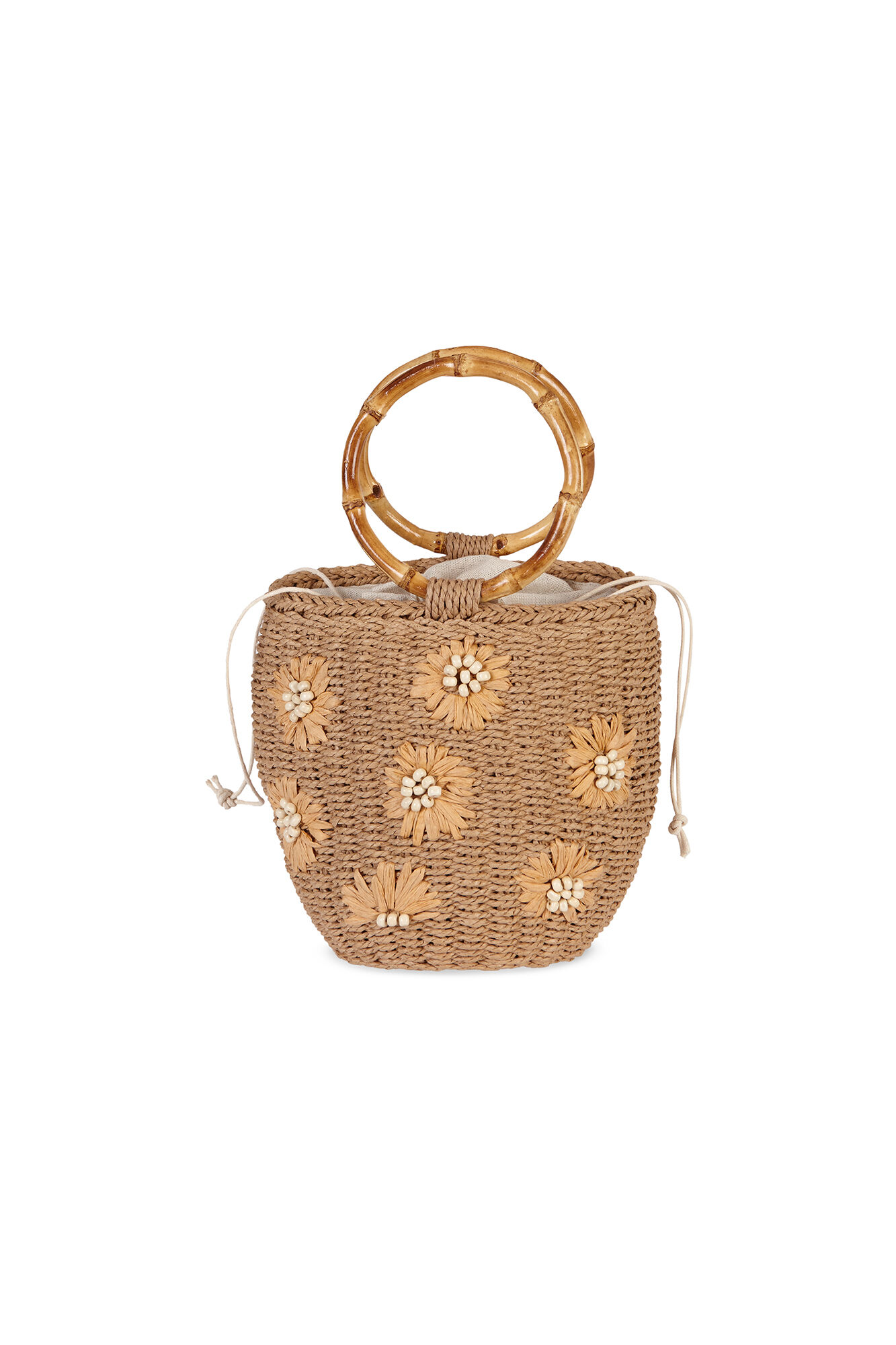 Hoss Intropia Norma. Bolsa de rafia bordada