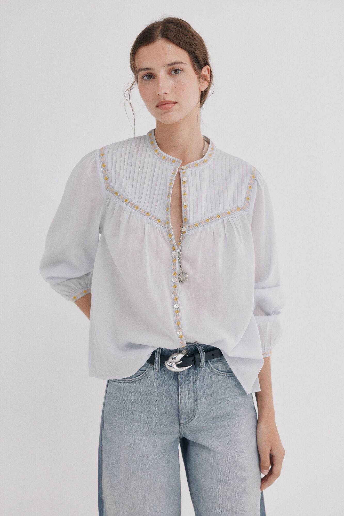 Hoss Intropia Catia. Blusa con jaretas