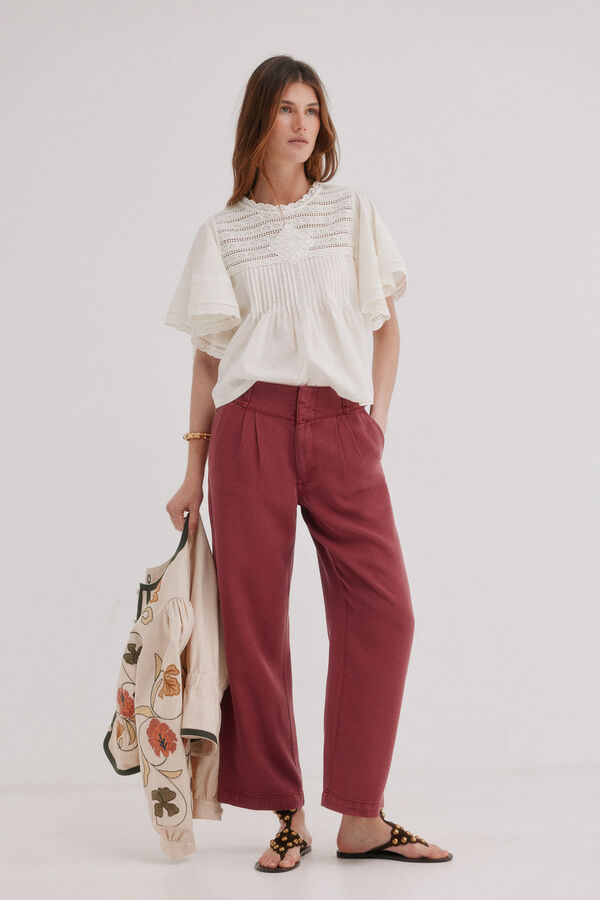 Hoss Intropia Mafalda. Camiseta escote redondo Beige