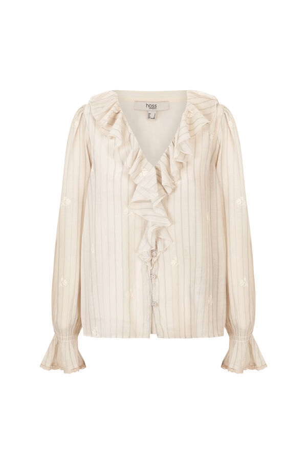 Hoss Intropia Clarisse. Blusa de volantes Marfil
