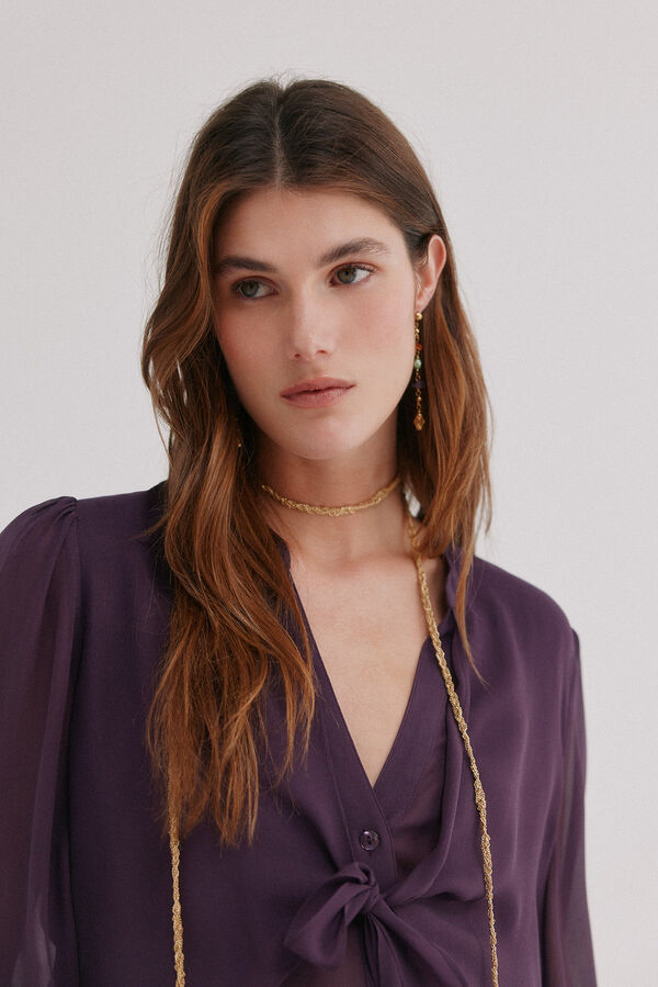 Hoss Intropia Gala. Blusa con lazo Morado