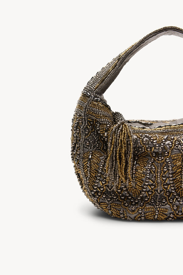 Hoss Intropia Nadia. Bolsa de abalorios Gris