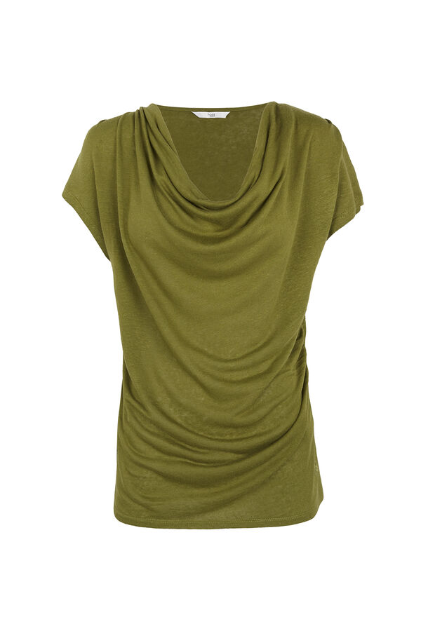 Hoss Intropia Madeline. Playera drapeada Kaki