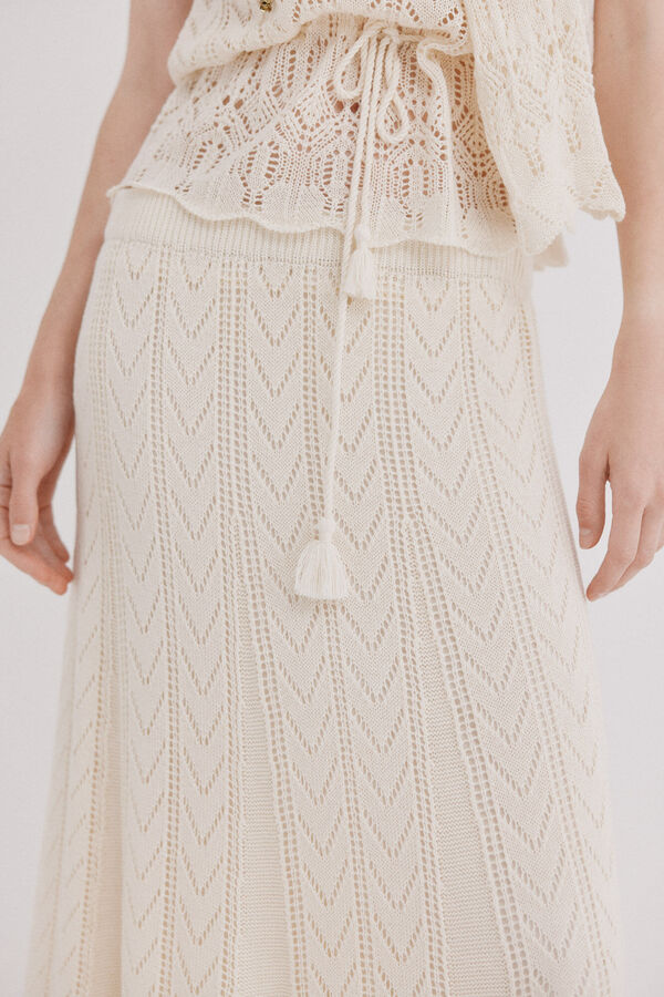 Hoss Intropia Rielle. Falda de tejido Blanco