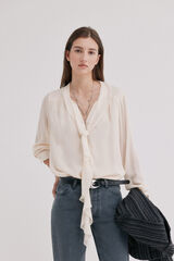 Hoss Intropia Casie. Blusa fluida Marfil