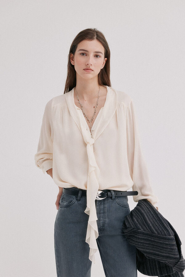 Hoss Intropia Casie. Blusa fluida Marfil