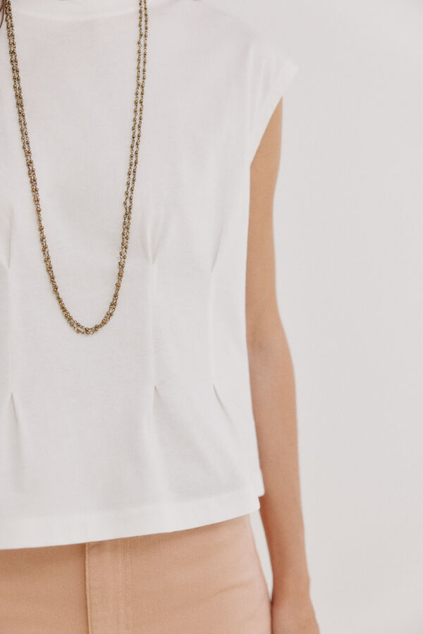 Hoss Intropia Margot. Playera entallada Marfil